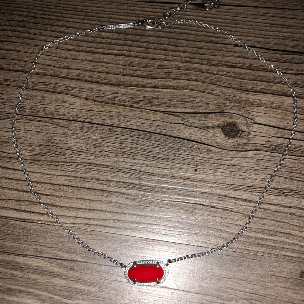 Red Kendra Scott pendant necklace